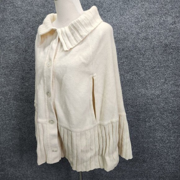 Vintage Pendelton Lambs Wool Cape Ivory Made In USA Medium? Shawl Old Money - Picture 6 of 15